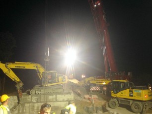 Wyburzanie mostu kolejowego dla kopalni Bogdanka (4)